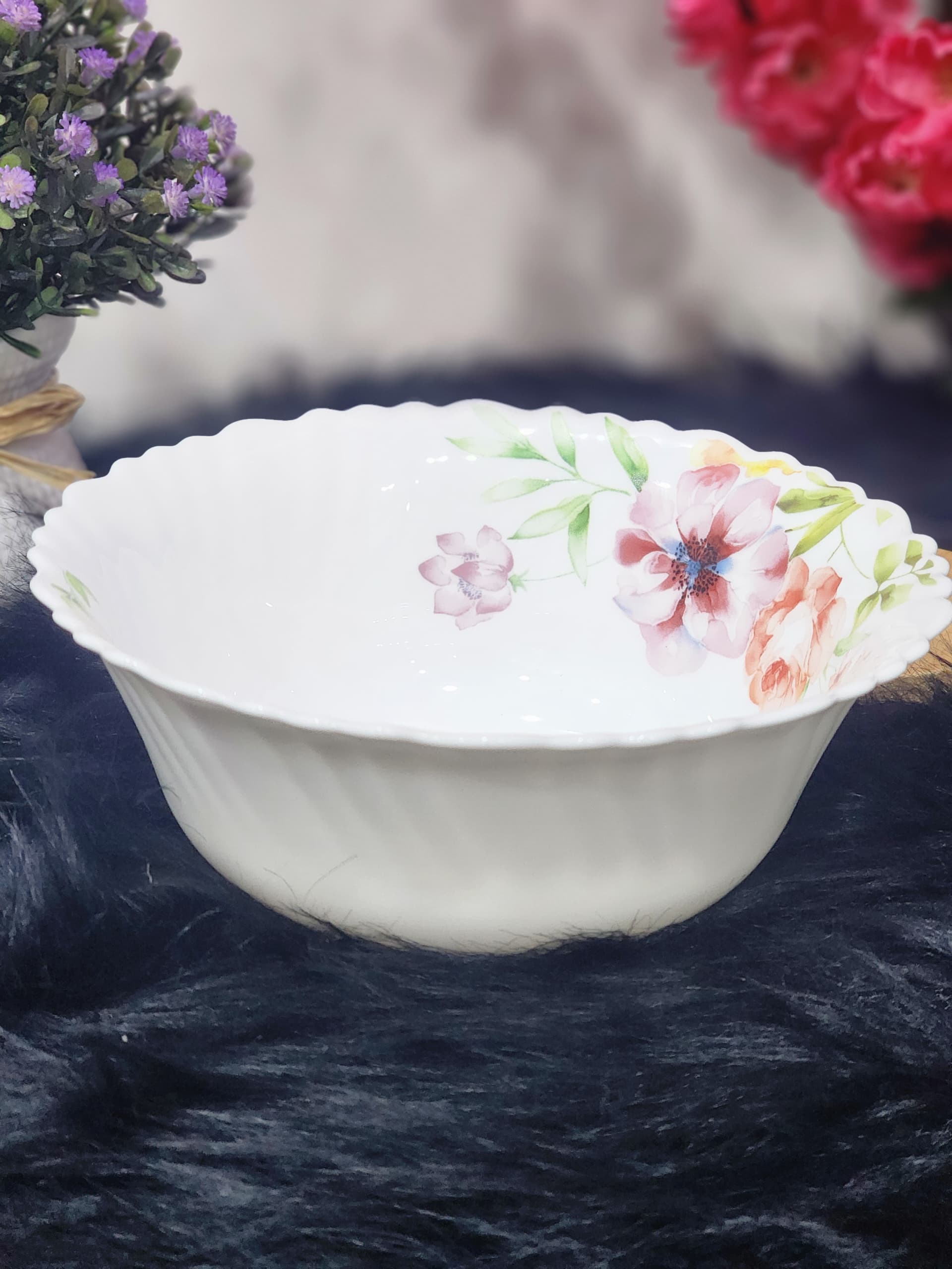 مطيبة سيراميك ابيض بنقشة حزام مورد جانبي LHKW70-P