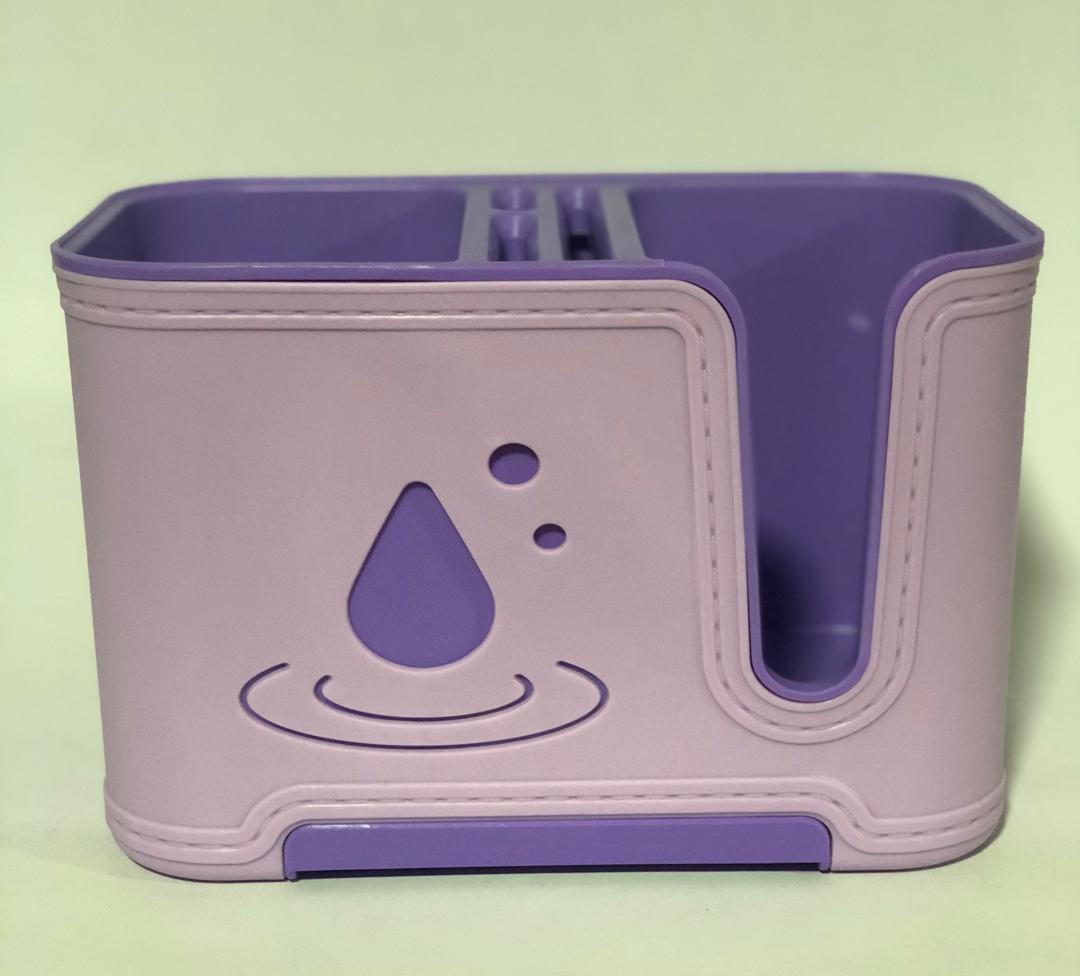 ستاند ملاعق وسكاكين بلاستيك خانتين - لاصق جدار  AZ-1127 AB-533