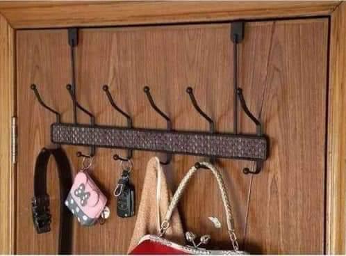 معالق ثياب خلف خلف ابواب - حديد شكل خزفي 6 هوك AZ-1296