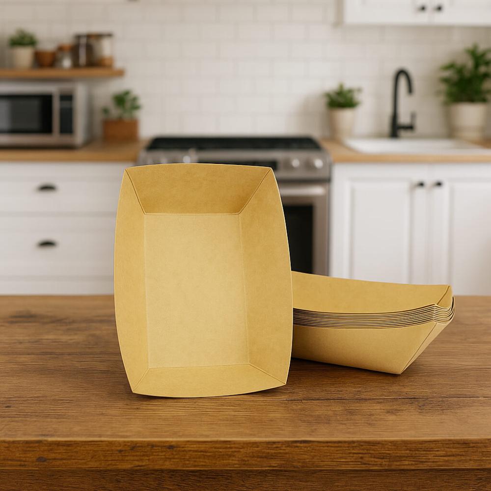 صحون تقديم وجبات كرتوني 8*11 سم * 40 قطعة AK-449801