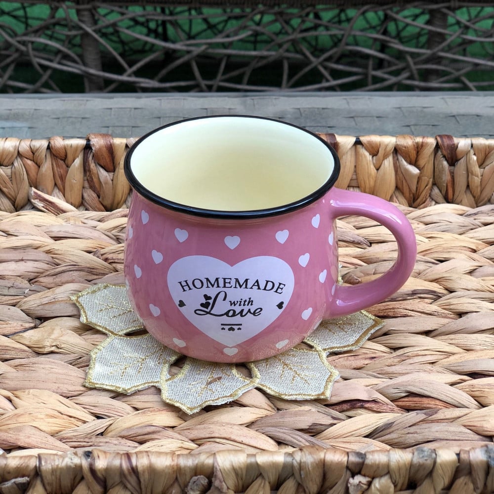 كوب سيراميك مخنق ملون مع مسكة