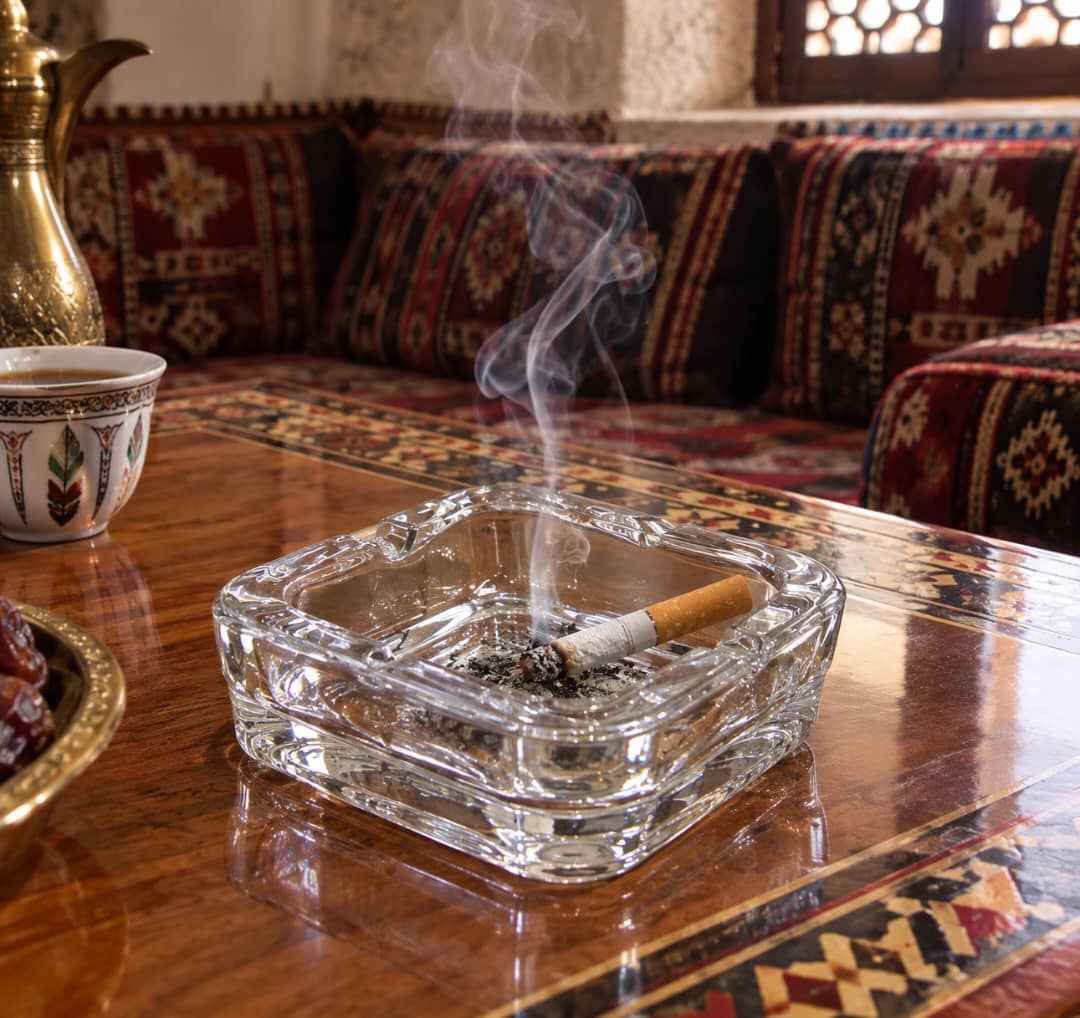 طفاية سجائر زجاج مربع 10*10سم AZ-3857