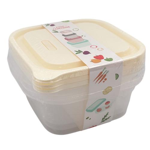 طقم حافظات بلاستيك مربع جافي كبير 4 قطع AK-25355