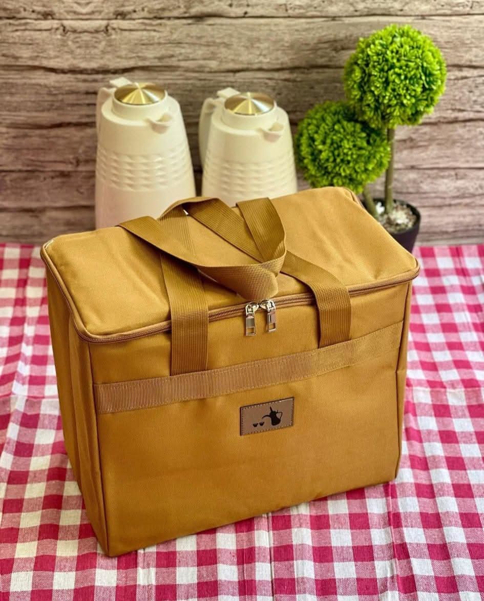 حافظة ثلاجات شاهي+مقاضي حراري ملبس قماش Iiik T-565