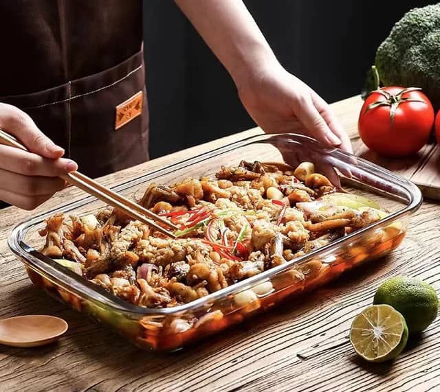 صحن بايركس مستطيل رد شيري