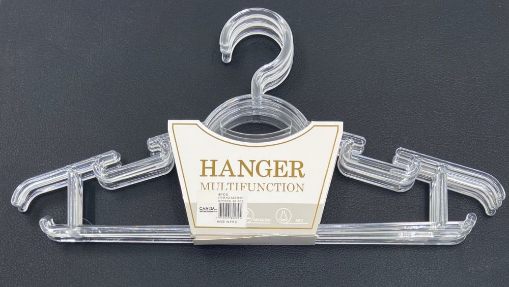 معالق ملابس شفاف 4 قطع AZ-2333