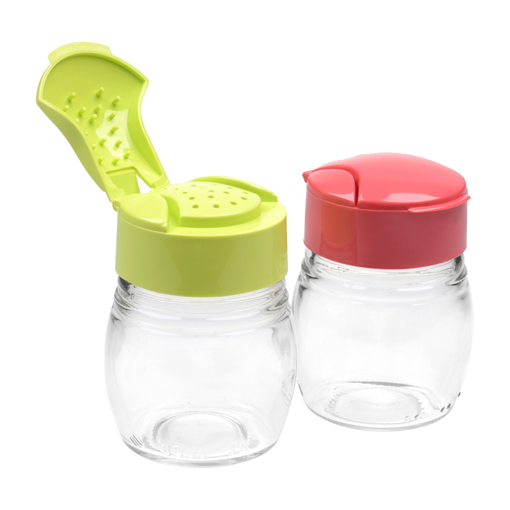 طقم ملاحات زجاج 80 مل بغطاء بلاستيك تيتيز *2 KC-210