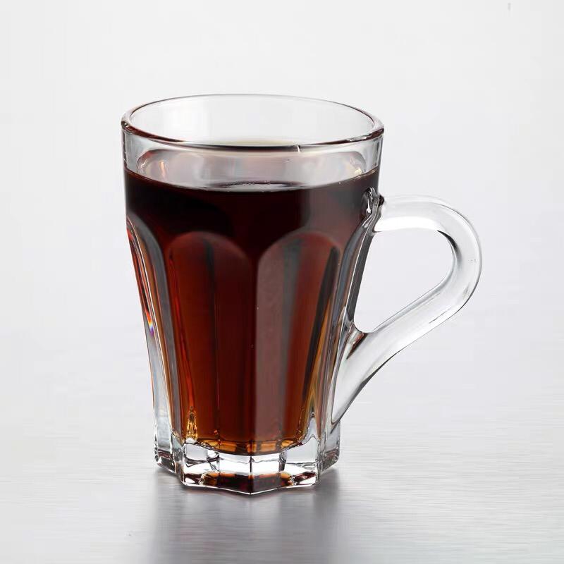 طقم اقلاص شاهي زجاج ابو تاج 145مل 6قطع بيد YUJING YJZB-2405