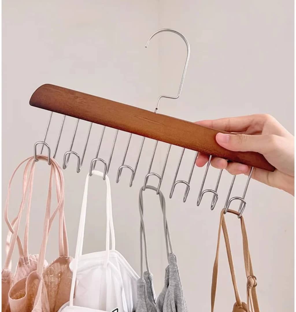 تعليقة متعددة الاستخدام خشب مع 8 اهواك ستيل AZ-3077