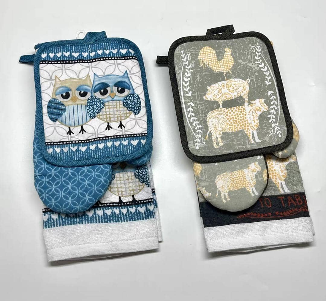 كفوف حراري مع الموطفة والمنشفة 3 قطع HK-3152