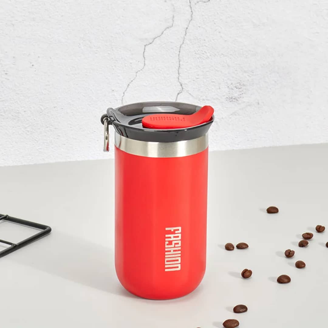 كوب مشروبات ستيل غطاء شفاف 350 مل AZ-3196