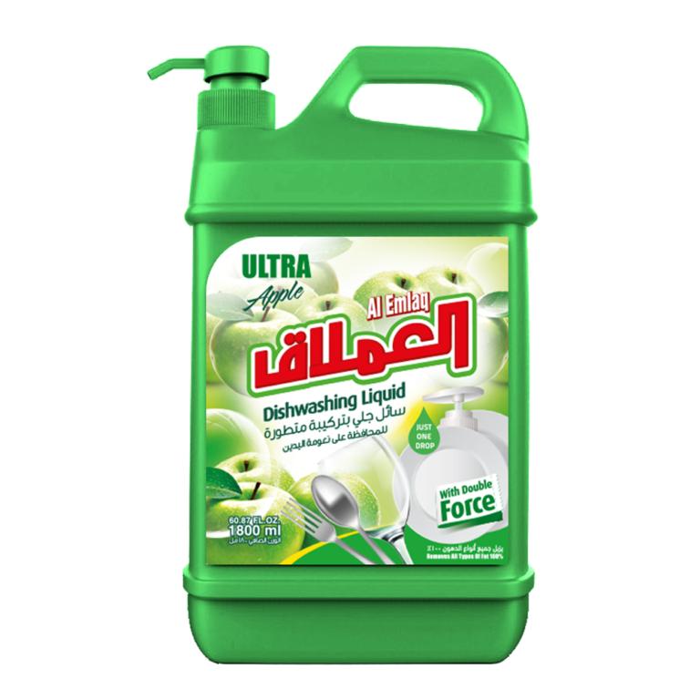 سائل جلي صحون تفاح 1800ملي- العملاق