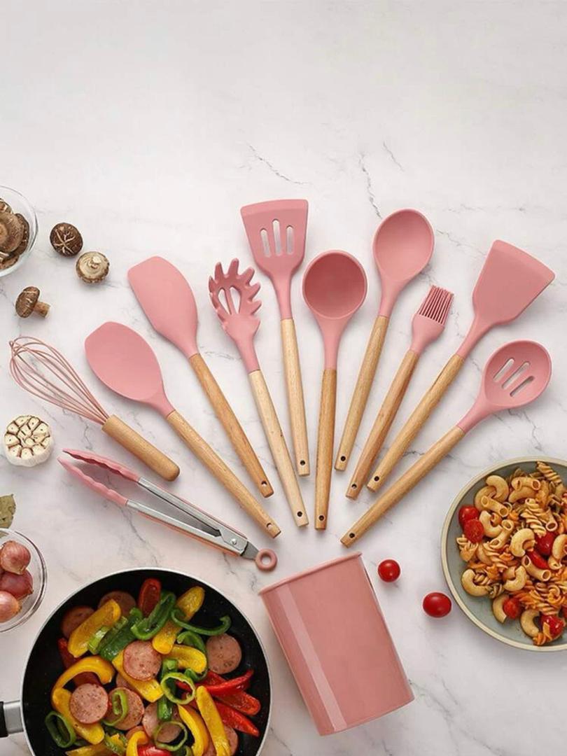 طقم ملاعق سليكون مع القاعدة  AZ-774