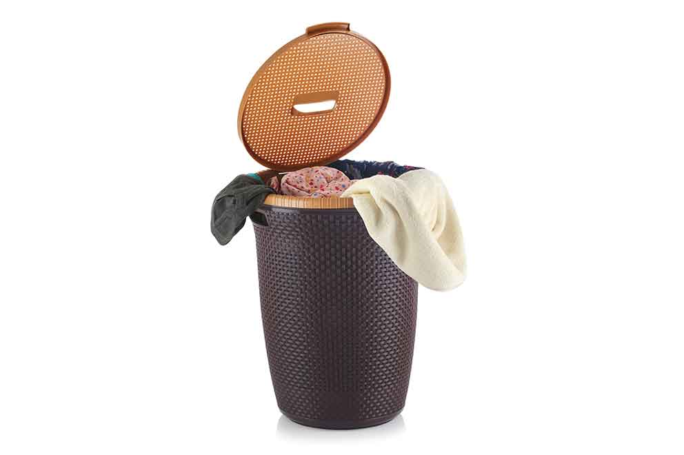 سلة ملابس خزفي هندي مع الغطاء ايكون