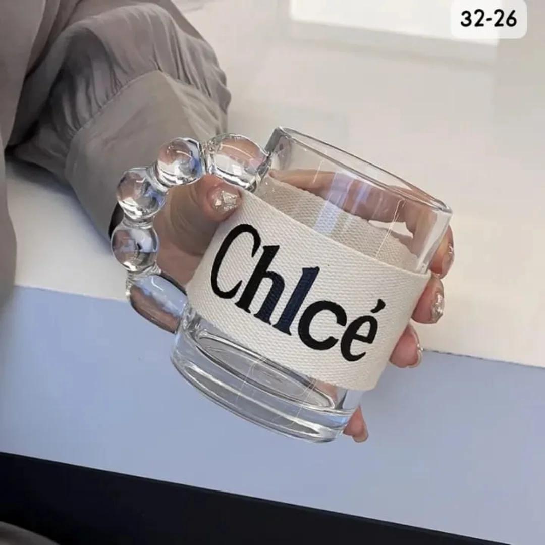 كوب زجاج بحزام قبضة ملون AFG-5035