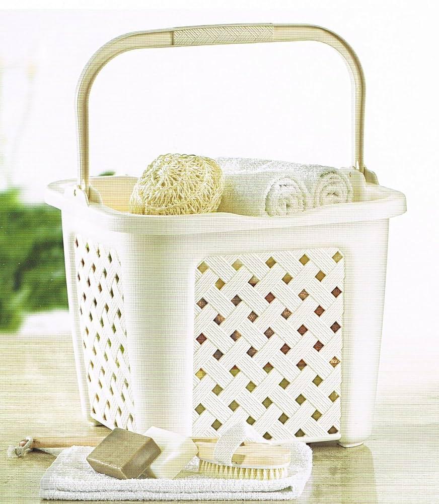 سلة ملابس بلاستيك خزفي مربع قصير RA-550