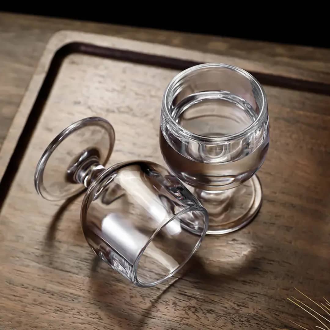 طقم اقلاص شعير زجاج بجلاس 6 قطع T612