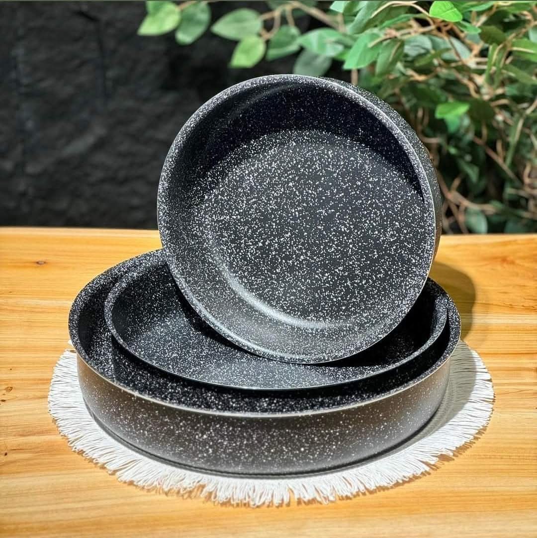 صحن كيك جرانيت مدور بقاعدة توزيع حرارة اولينا