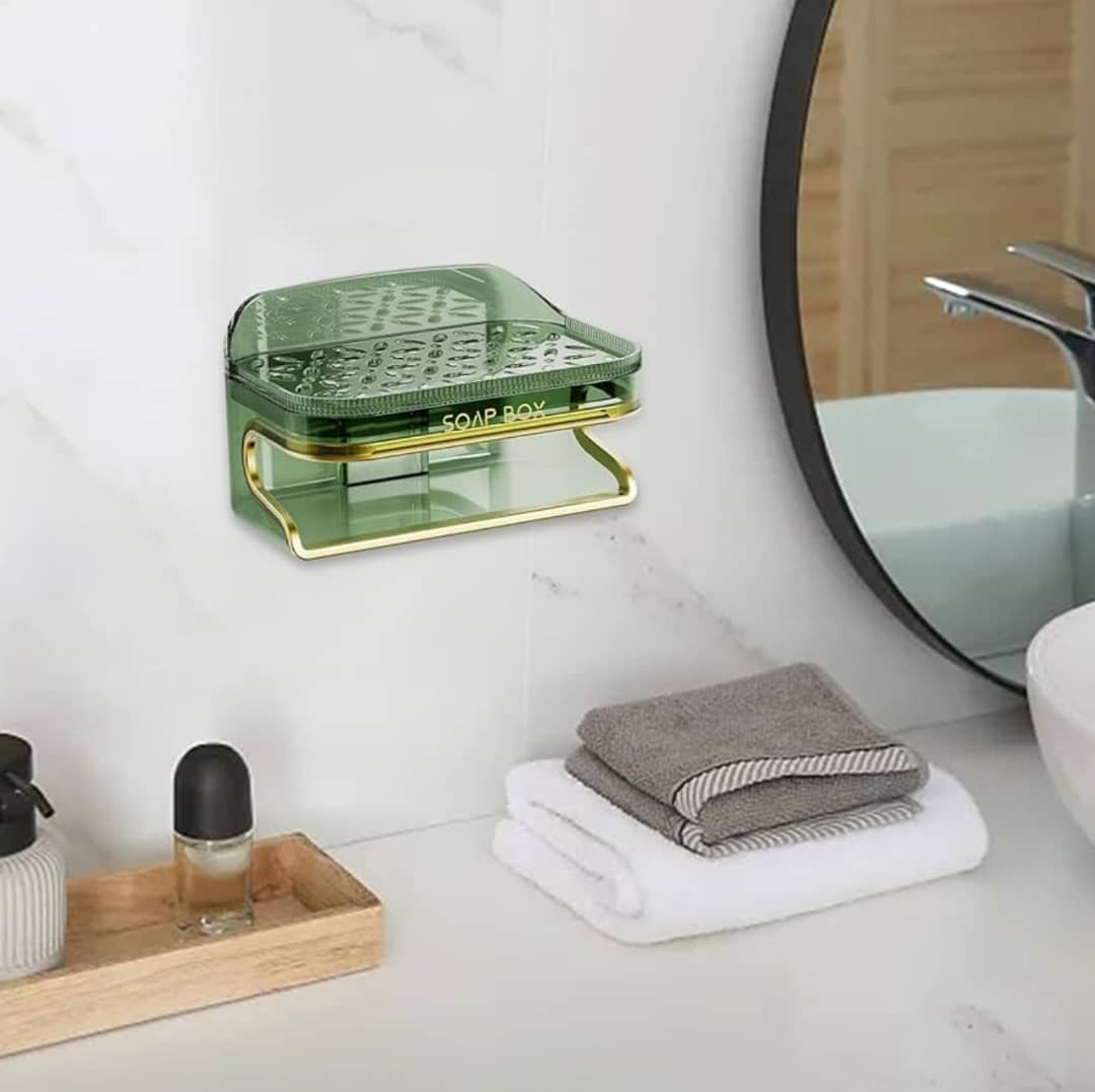 علبة صابون مع لاصق جدار - مع اسفنجة AZ-2534