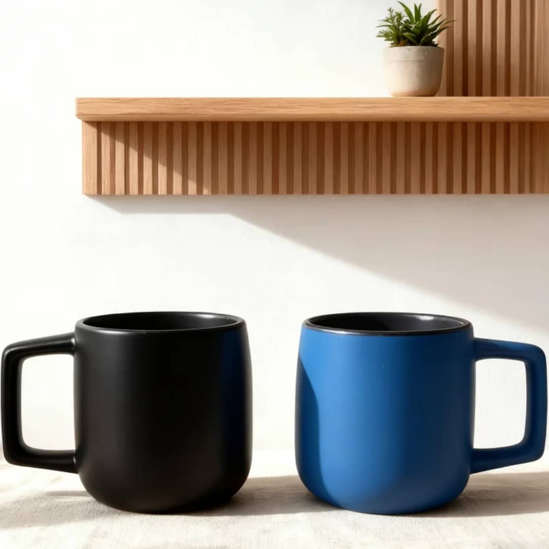 كوب قهوة سيراميك كبير مسكة مستطيل AZ-3462