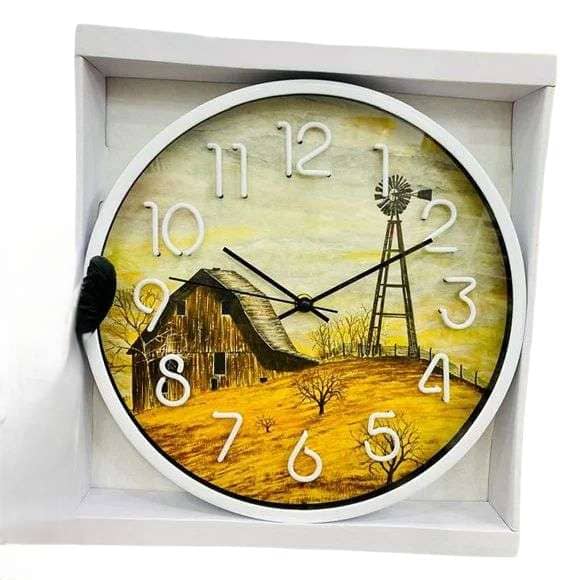 ساعة حائط مدور خلفية صور 30سم AZ-3045