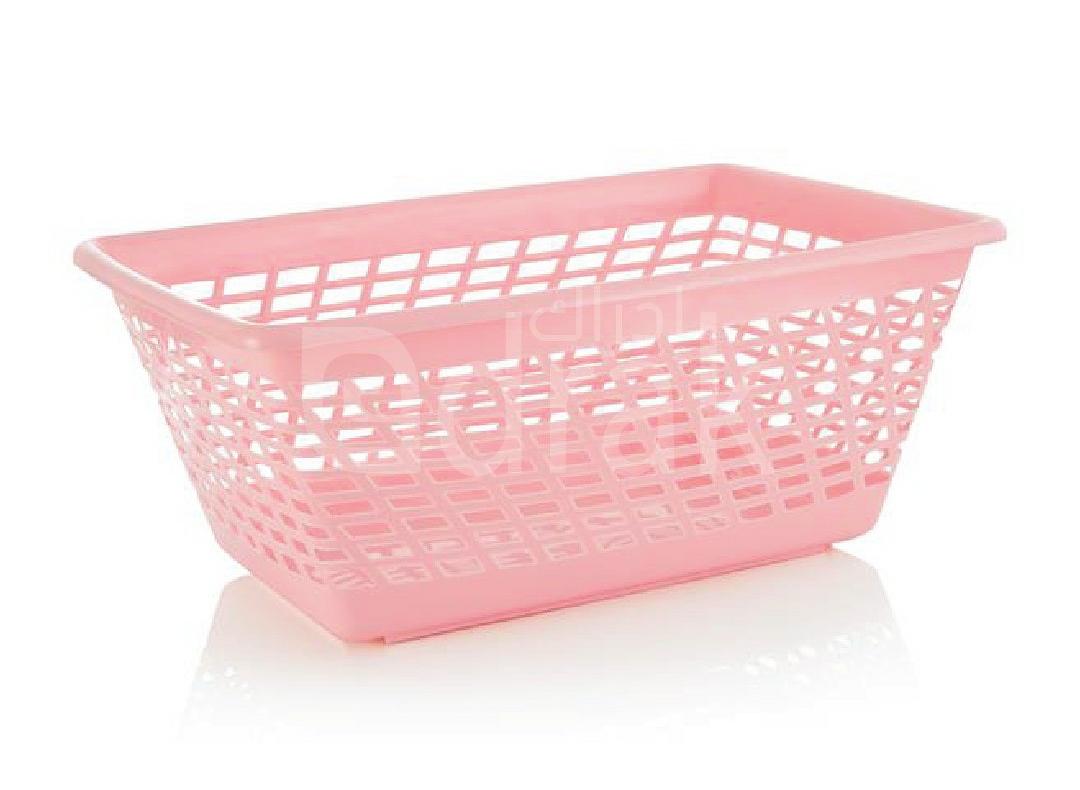 سلة ملابس بلاستيك مخرم مستطيل عريض RA-542