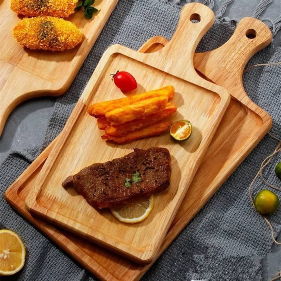 صحن تقديم خشب بامبو مستطيل bamboo