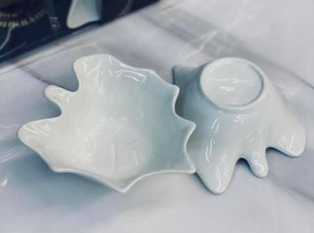 مطيبة سيراميك دائري شكل ورقة 4-1064