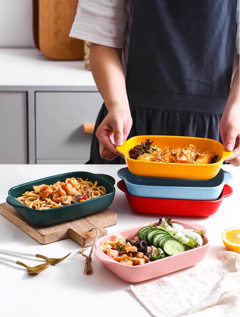 صحن فرن سيراميك مستطيل يدين 18-12 سم