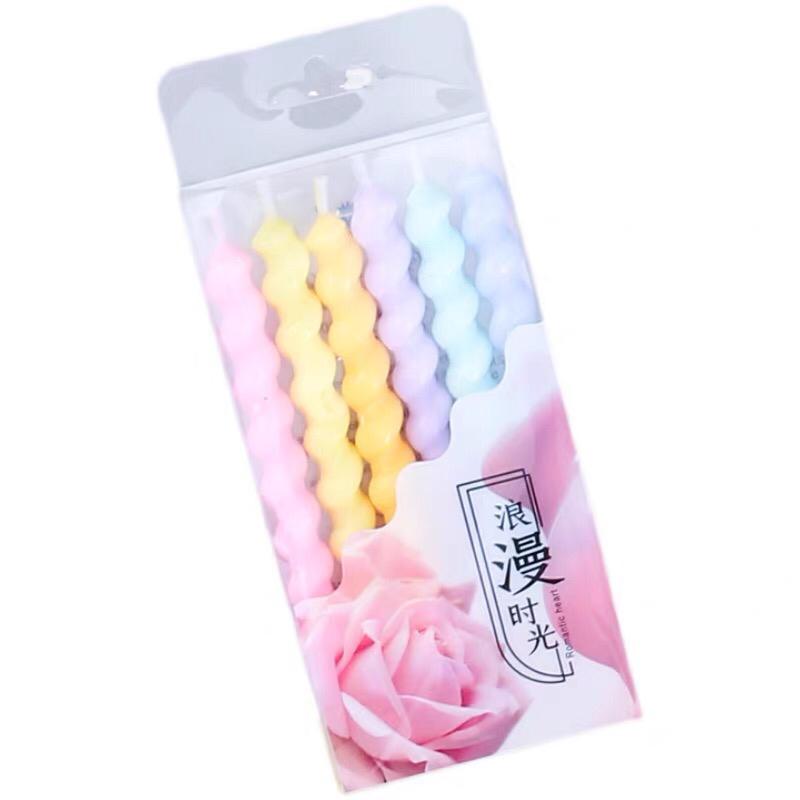 شمع أعياد ميلاد حلزوني 6 قطع 8366