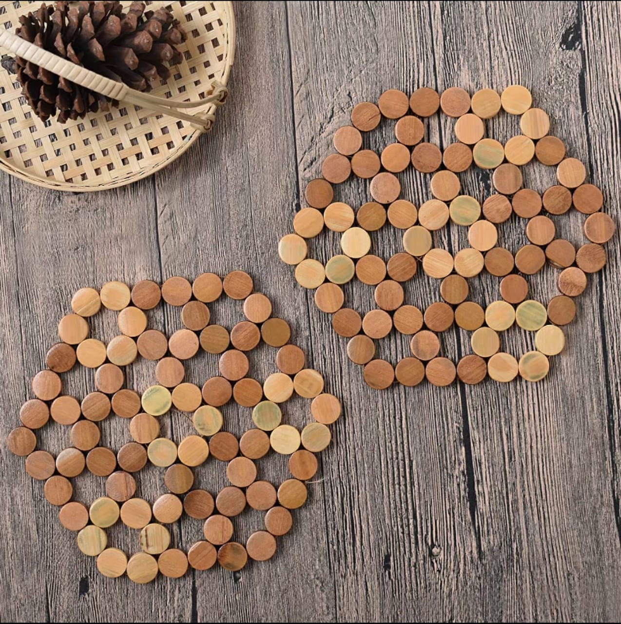 عازل حراري خشبي سداسي دوائر 20*20 سم AZ-1455