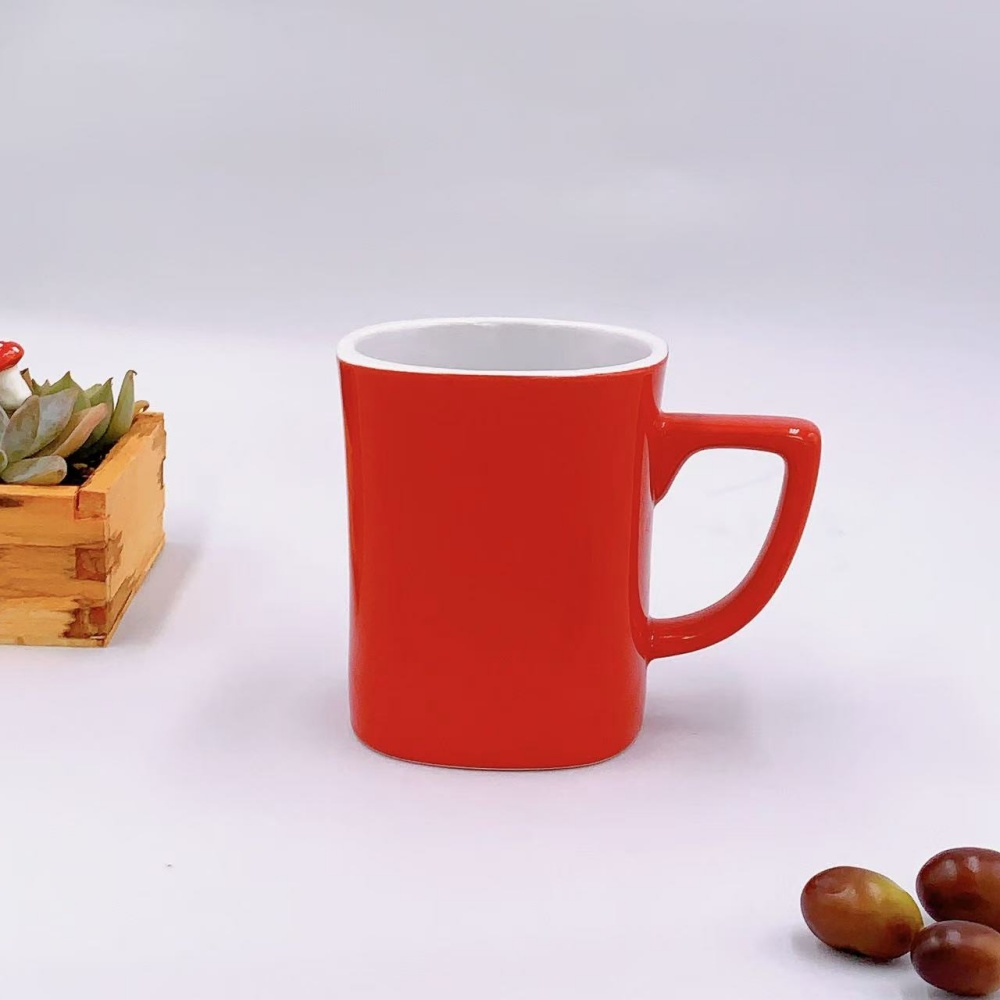 كوب قهوة سيراميك مربع احمر AZ-3459