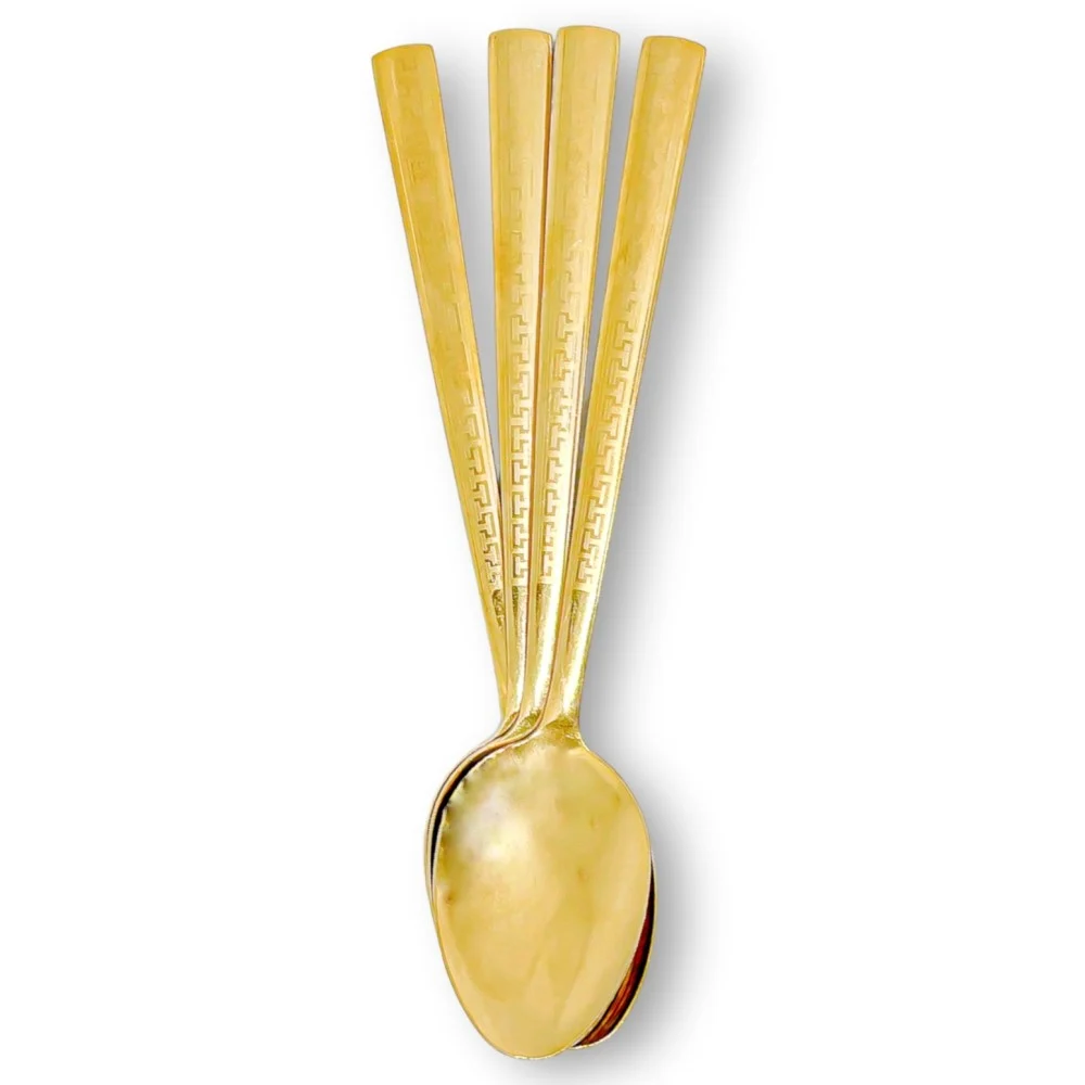 ملاعق اكل ستيل ذهبي ليزر ثقيل 6 قطع AZ-2670