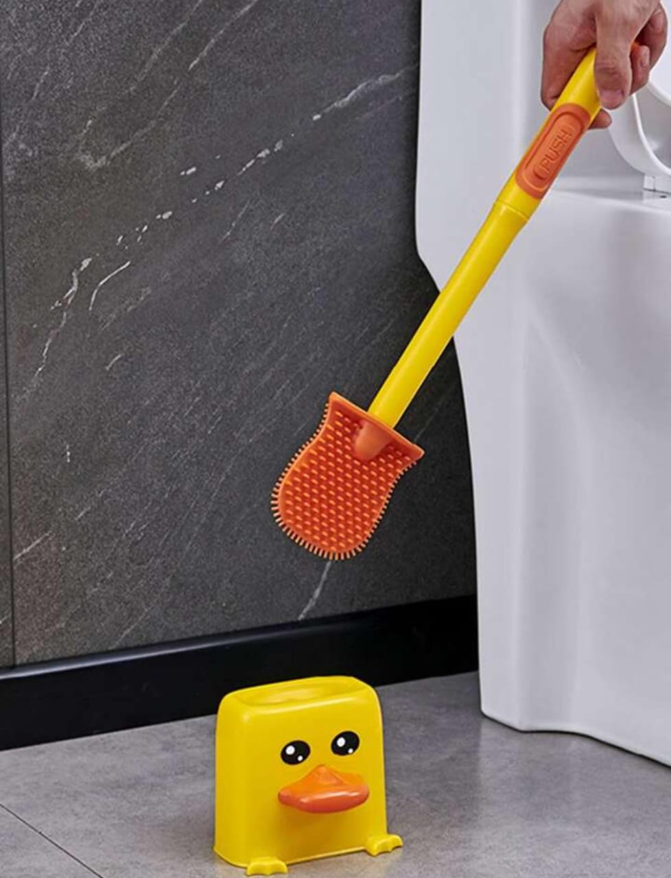 فرشة تنظيف حمامات سيلكون مع موزع صابون وقاعدة 4196