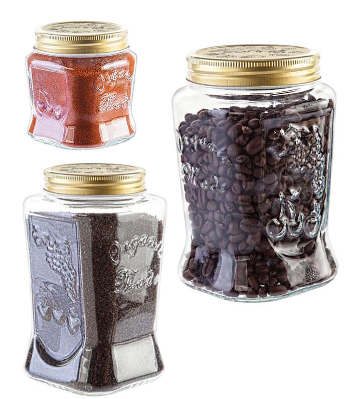 برطمان دائري بغطاء ذهبي  Sarina