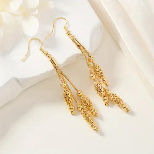 اخراص نسائي مطلي طويل جديد SH-346